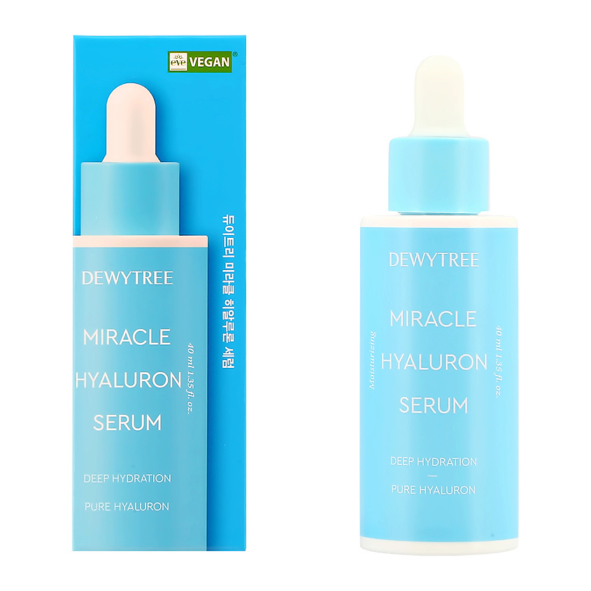 Изображение товара DEWYTREE Сыворотка для лица MIRACLE с гиалуроновой кислотой и морской водой (увлажняющая), 40 мл