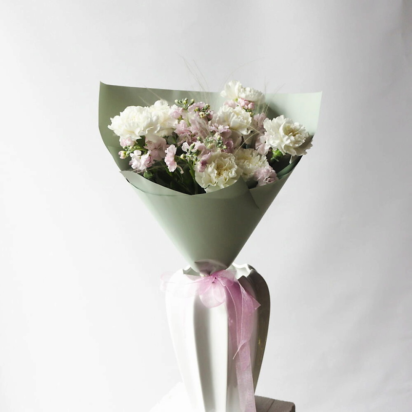 Изображение товара ИВА Цветочный дуэт "Гвоздика и Маттиола", Букет