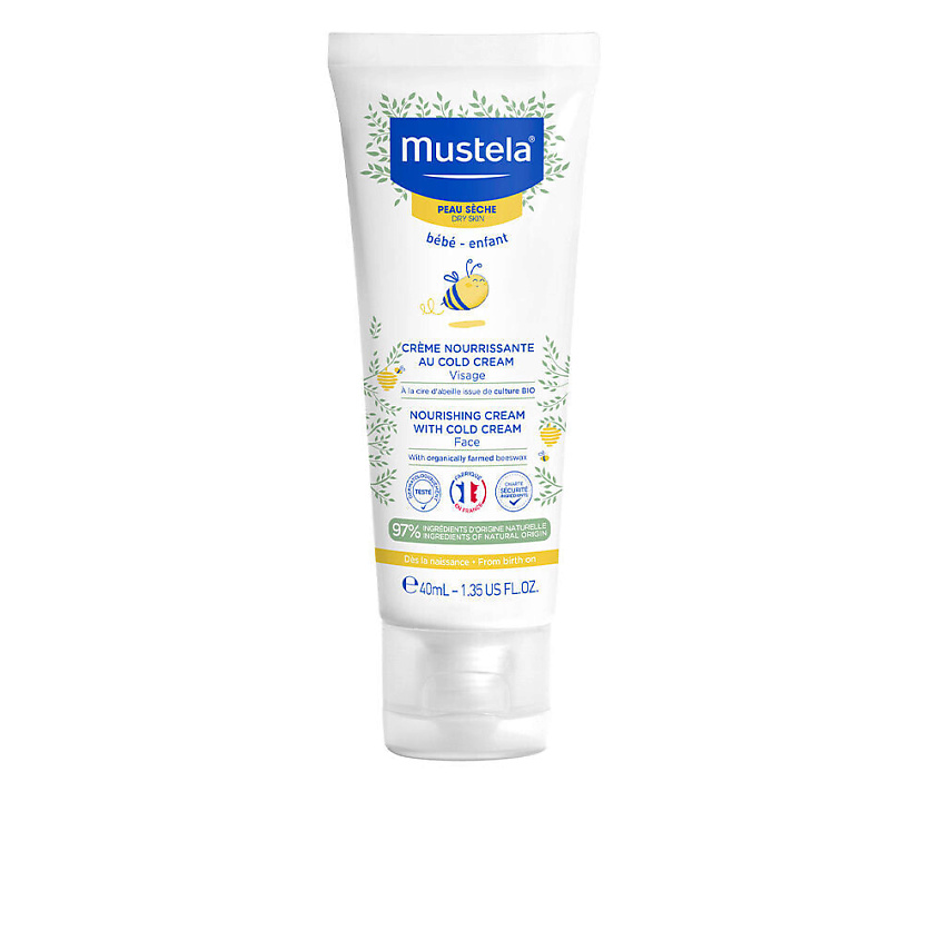 Изображение товара MUSTELA Питательный защитный крем для сухой детской кожи Nourishing Cream with Cold Cream, 40 мл