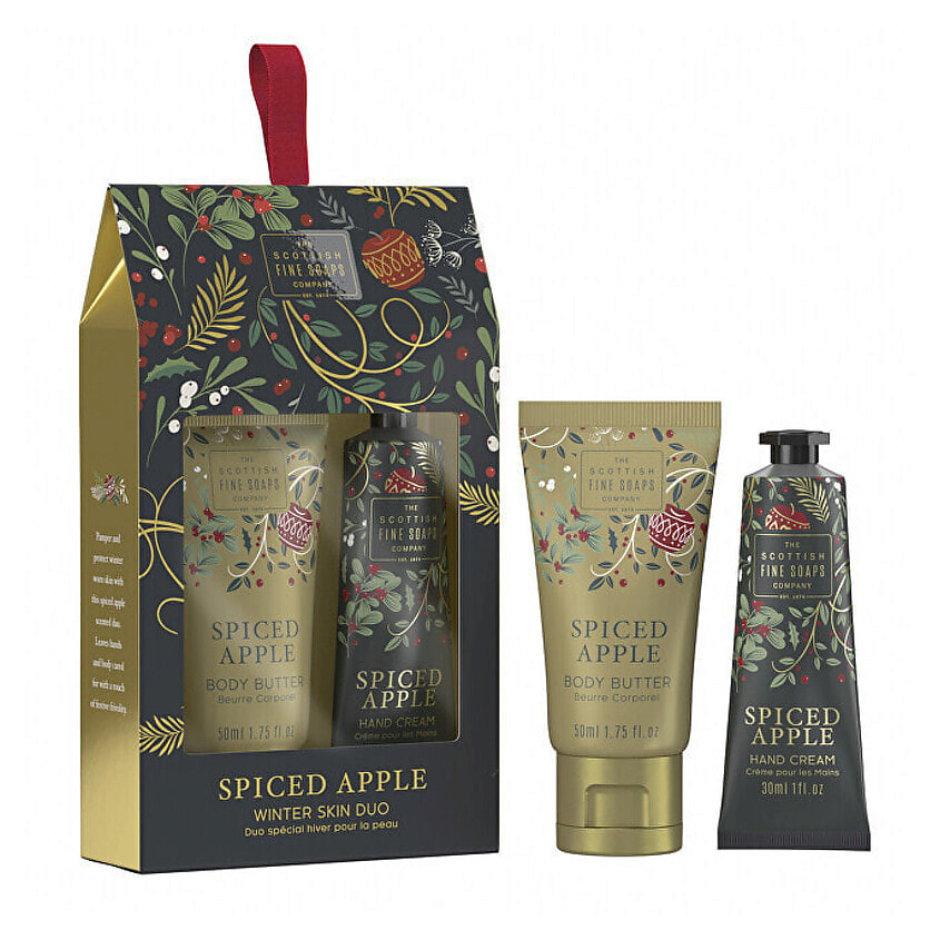 Изображение товара SCOTTISH FINE SOAPS Подарочный набор Winter Skin Apple & Spices, 50 мл + 30 мл