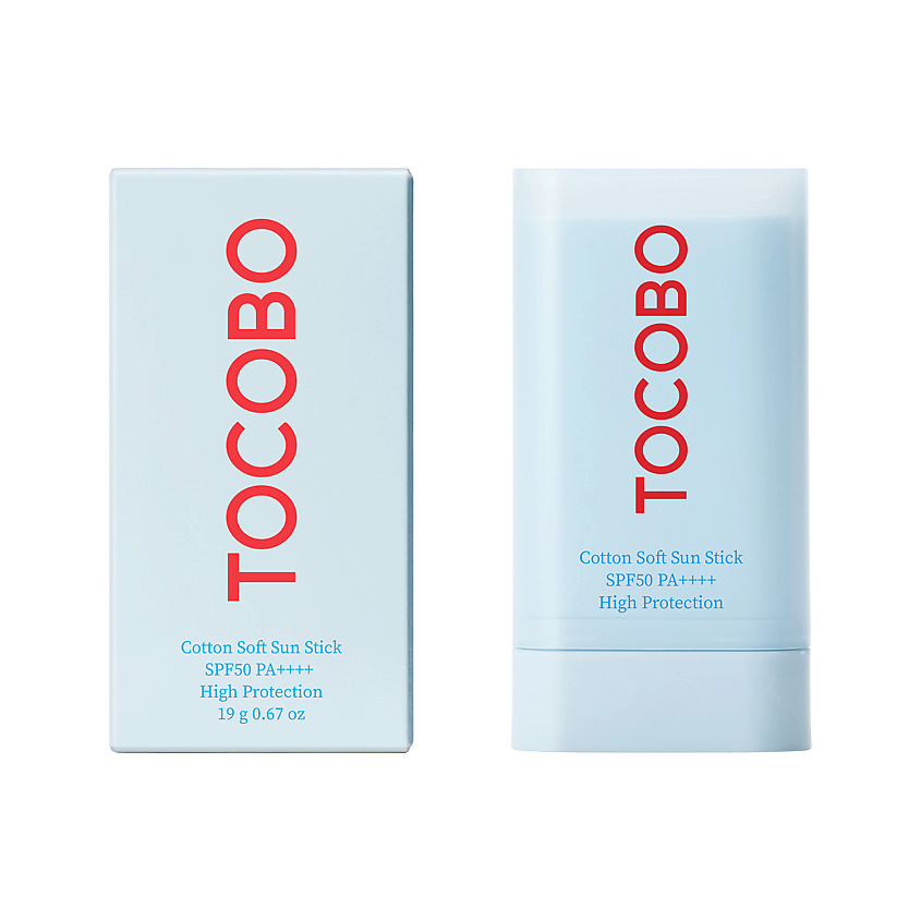 Изображение товара TOCOBO солнцезащитный стик для лица SPF50+ экстракт хлопка 1 шт.