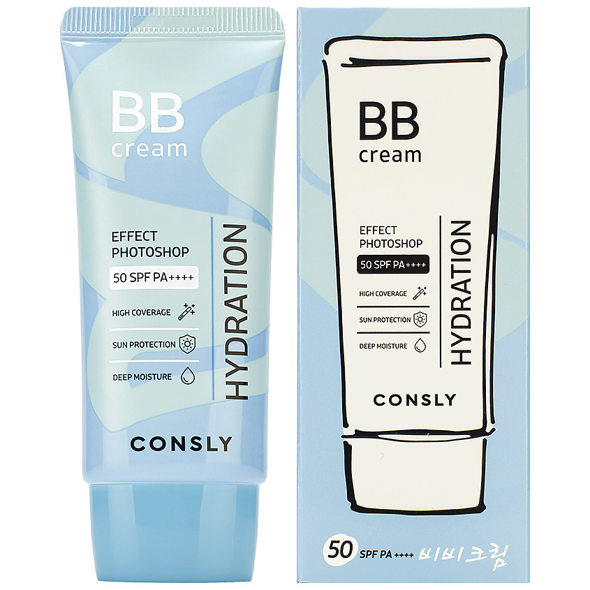 Изображение товара CONSLY Увлажняющий BB-крем с эффектом фотошопа SPF50/PA++++ Hydration, 50 мл