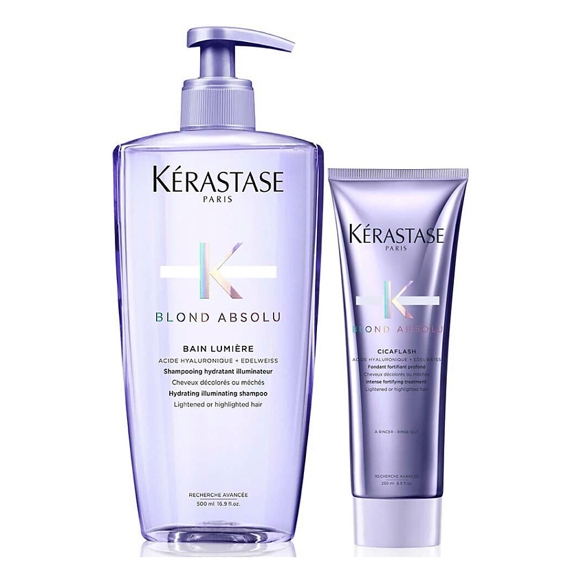 Изображение товара KERASTASE Увлажняющий набор для ухода за осветленными волосами Blond Absolu Bain Lumiere, 500 мл + 250 мл