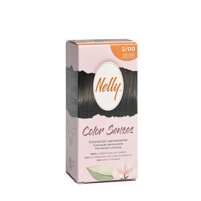 Изображение товара НЕЛЛИ SENSES Краска для волос Насыщенный чёрный 2/00 стойкая крем-краска для женщин