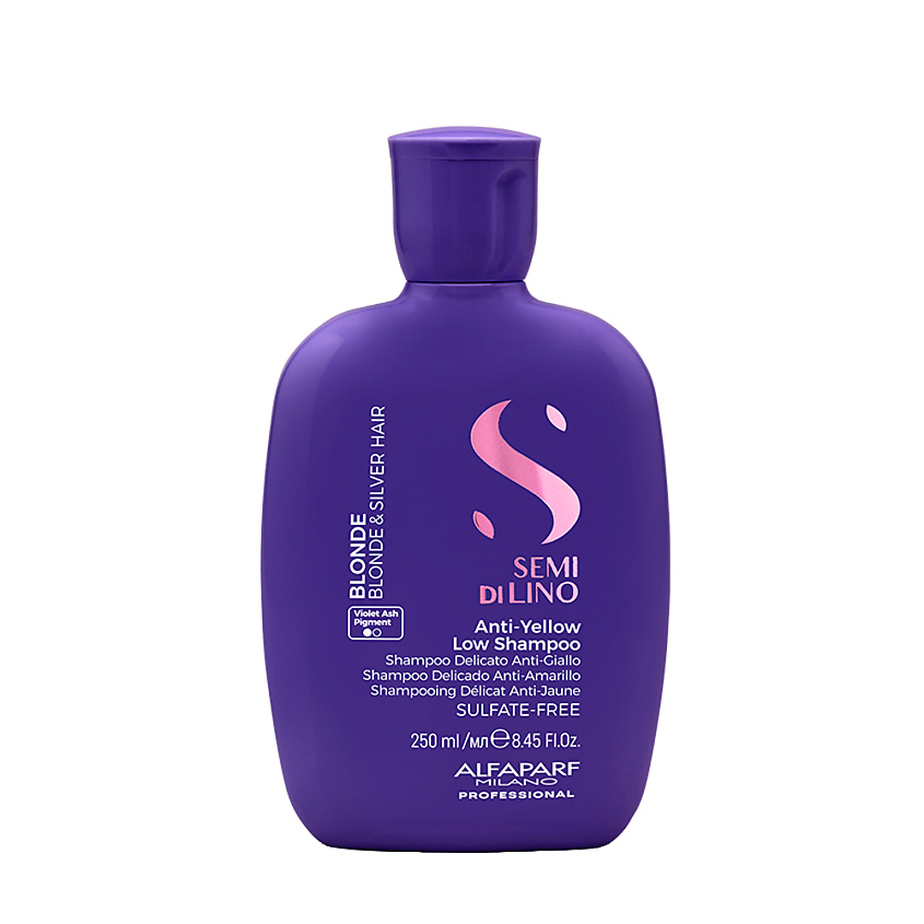 Изображение товара ALFAPARF MILANO Шампунь тонирующий антижёлтый Anti-Yellow Low Shampoo, 250 мл