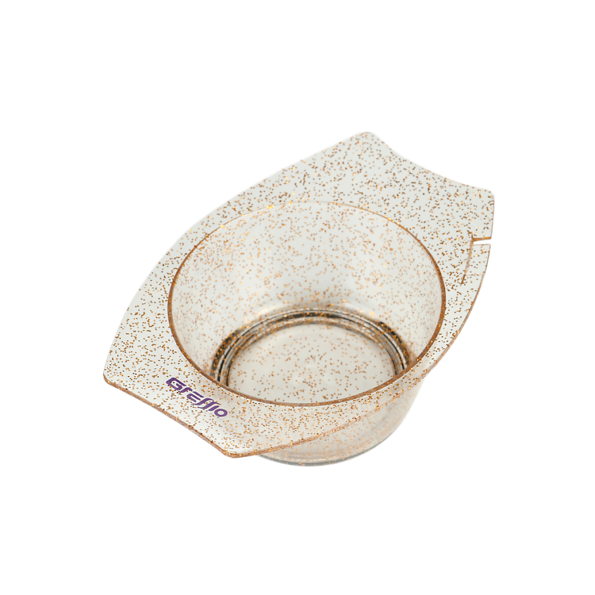 Изображение товара GRESSIO Парикмахерская чаша миска для окрашивания волос из прозрачного пластика с ручками, розовый;прозрачный