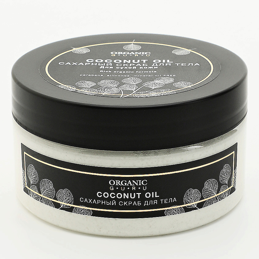 Изображение товара ORGANIC GURU Сахарный скраб для тела Масло кокоса, 200 мл