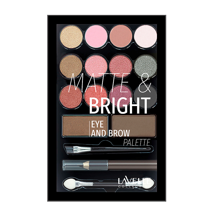 Изображение товара LAVELLE COLLECTION Палетка теней для век и бровей, карандаш для глаз, кисти, Комбинированный