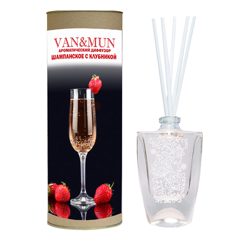Изображение товара Ароматический диффузор VAN&MUN Шампанское с клубникой 45 мл - для дома и подарка