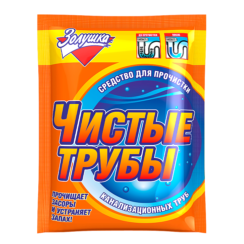 Изображение товара ЗОЛУШКА Средство для прочистки канализационных труб Чистые трубы, 90 г
