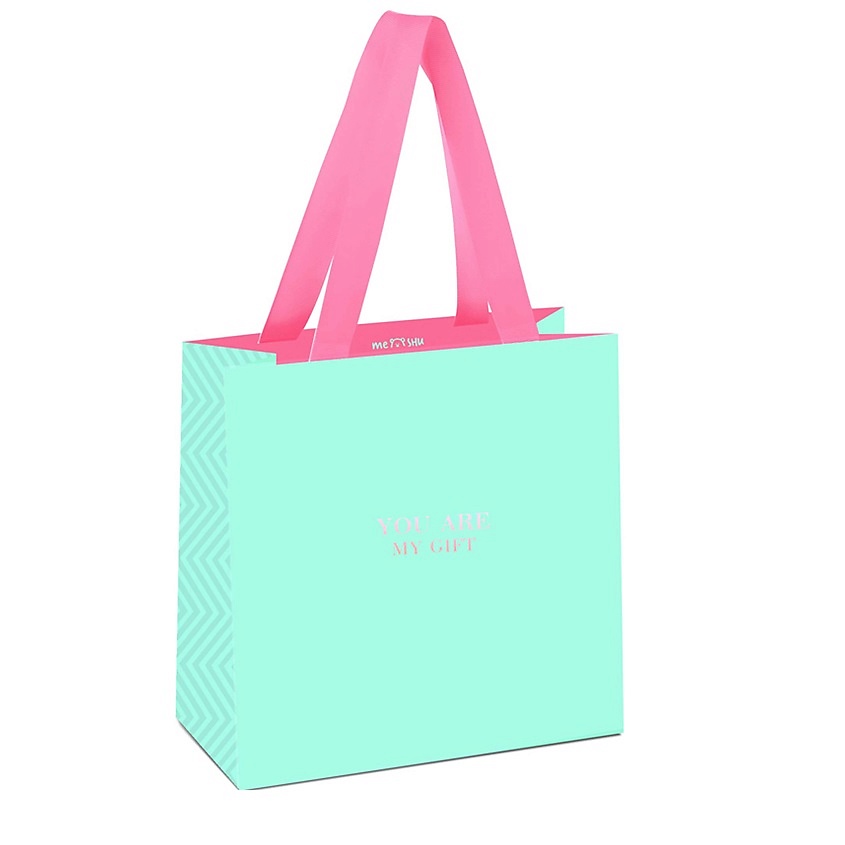 Изображение товара MESHU Пакет подарочный "Bright turquoise", отделка фольгой, выборочный лак, матовая ламинация, 1 шт.