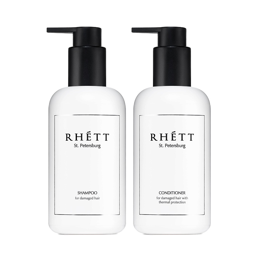 Изображение товара Набор шампунь и кондиционер RHETT для поврежденных волос с термозащитой