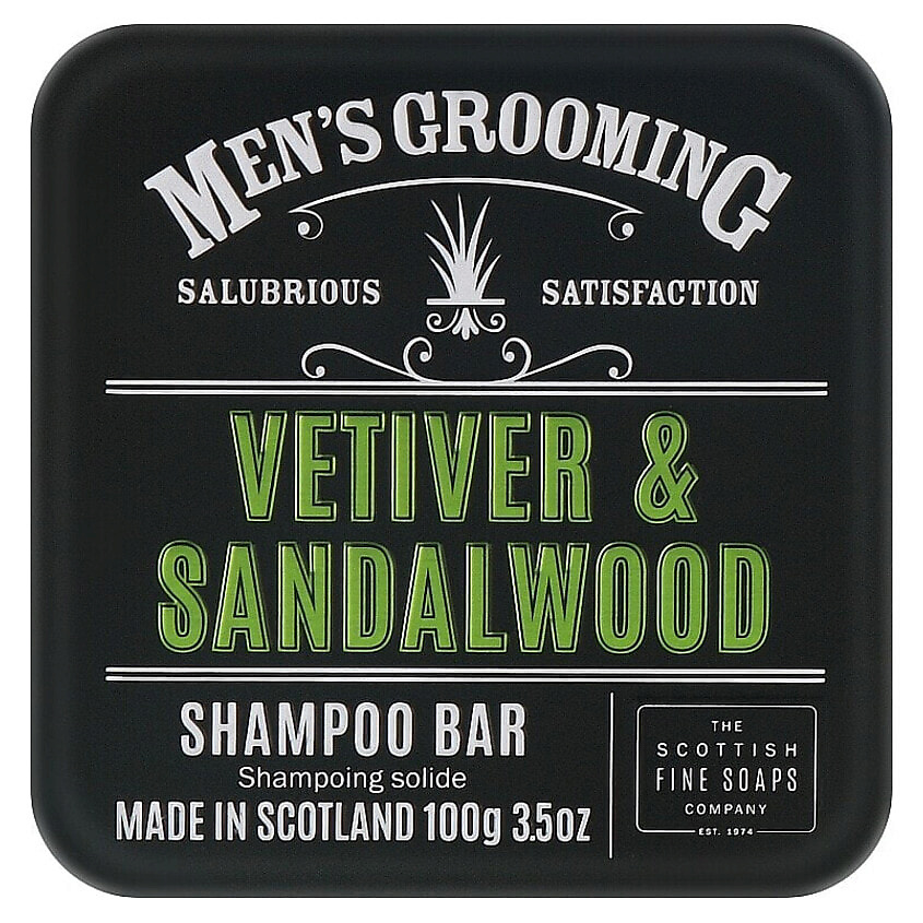 Изображение товара SCOTTISH FINE SOAPS Твердый шампунь Men's Grooming Vetiver & Sandalwood Shampoo Bar, 100 г