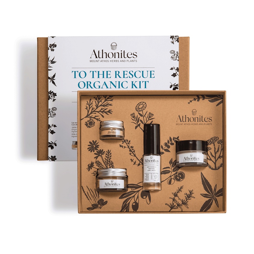 Изображение товара Набор для спасения кожи Athonites органика 4 средства для лица рук и губ