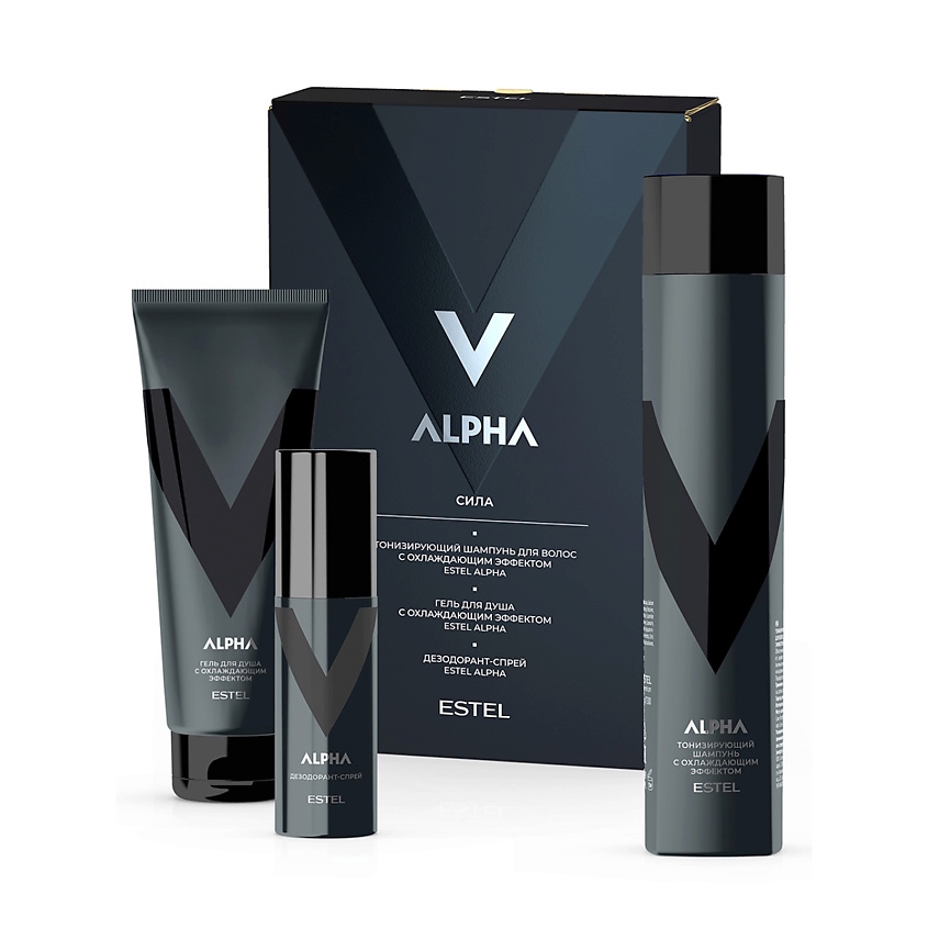 Изображение товара ESTEL ALPHA Мужской набор для ухода шампунь гель для душа дезодорант 3 предмета