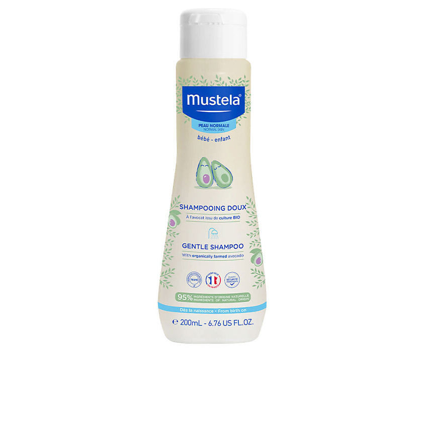 Изображение товара MUSTELA Нежный детский шампунь с экстрактом авокадо Bebe Gentle Shampoo, 200 мл