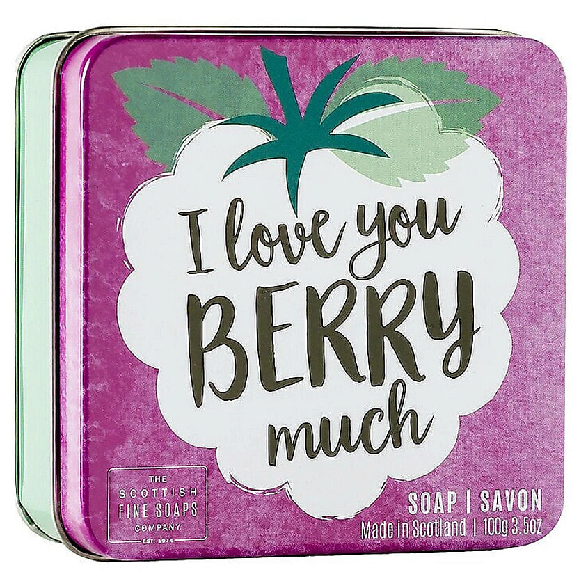 Изображение товара SCOTTISH FINE SOAPS Мыло в декоративной мыльнице I Love You Berry Much, 100 г