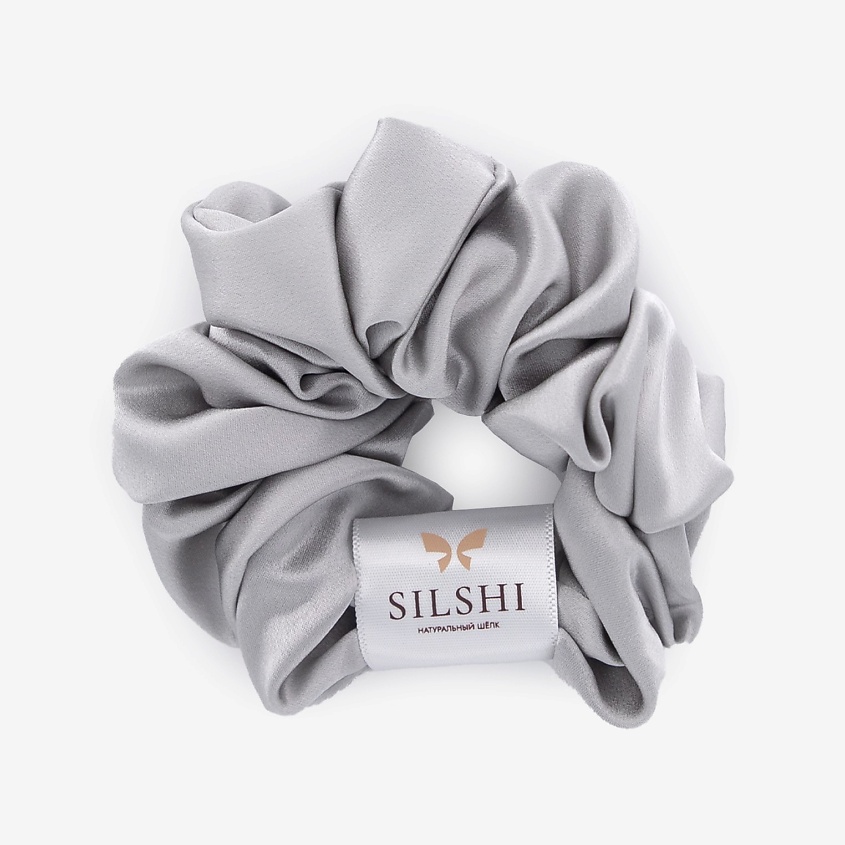 Изображение товара Резинка для волос из натурального шелка SILSHI 4 см бежевый Grade 6A