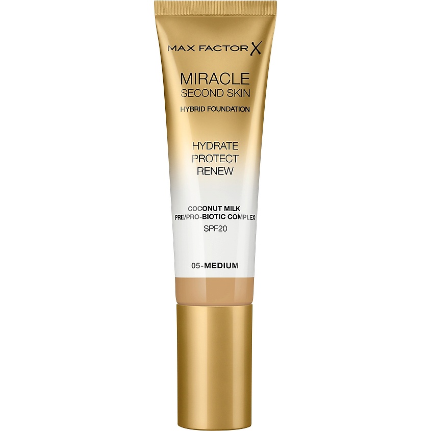 Изображение товара Тональная основа Max Factor Miracle Touch Second Skin № 05 Medium 30 мл