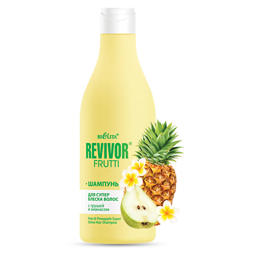 Изображение товара БЕЛИТА шампунь для суперблеска волос с грушей и ананасом Revivor Frutti 500 мл