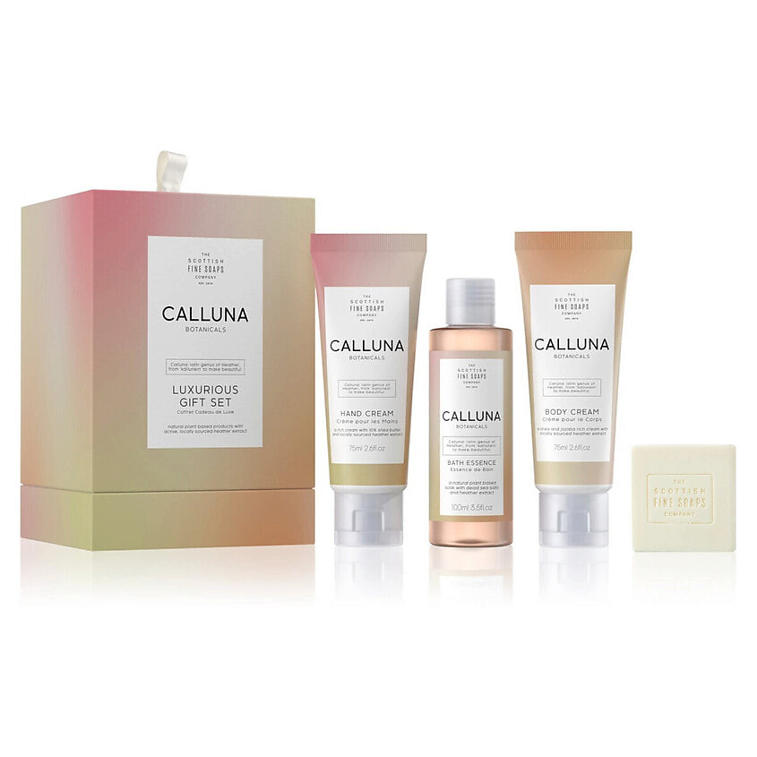 Изображение товара SCOTTISH FINE SOAPS Набор Calluna Botanicals Luxurious Gift Set, 75 мл + 100 мл + 75 мл + 40 г