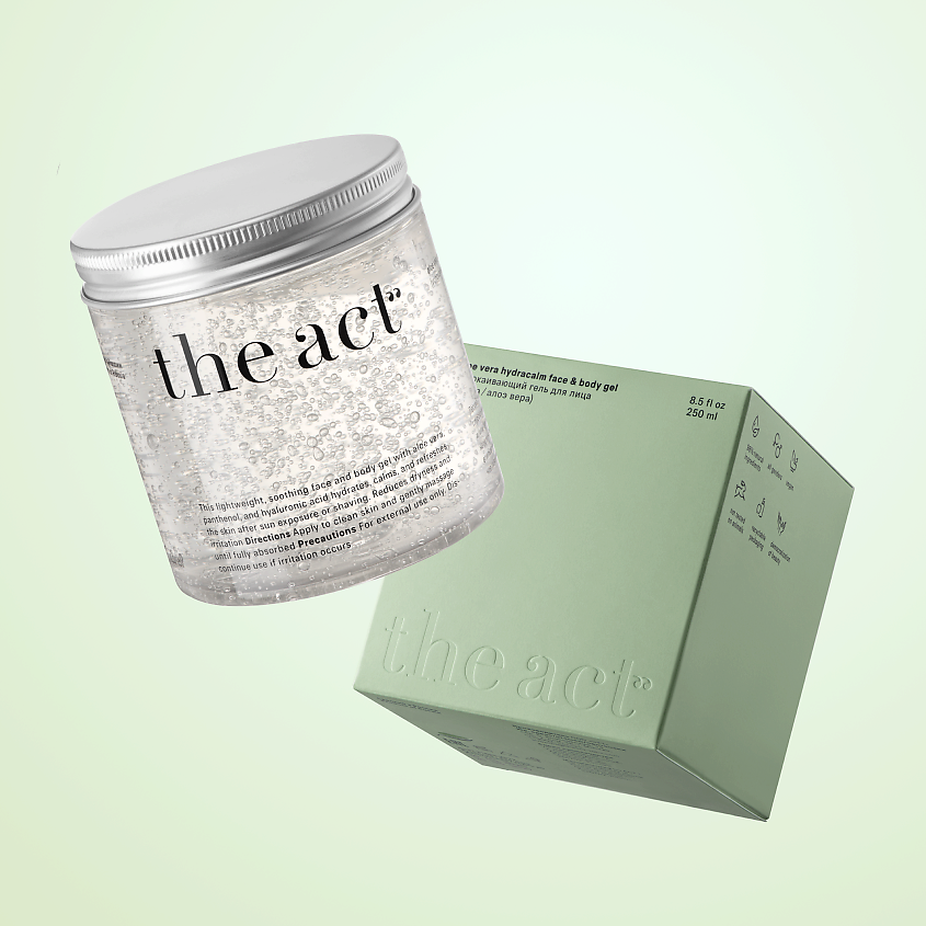Изображение товара THE ACT Успокаивающий гель для лица и тела с алоэ вера, 250мл