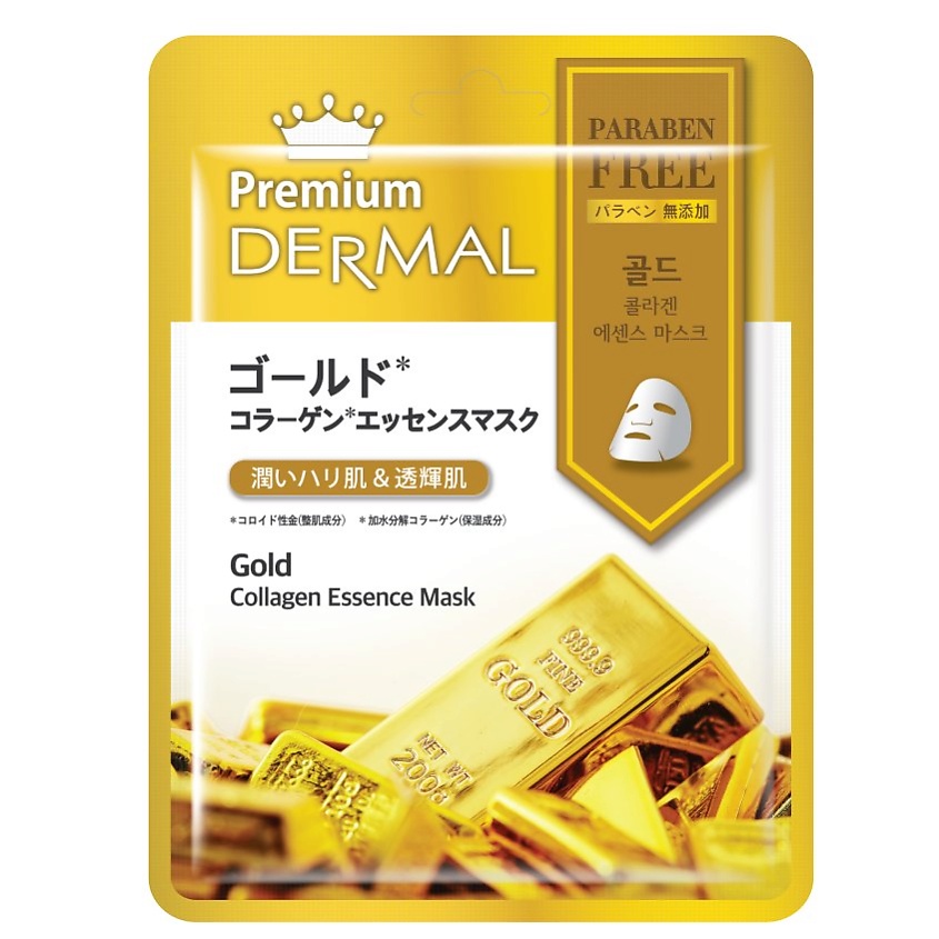 Изображение товара DERMAL Premium Маска для лица с золотом и коллагеном, 25 г