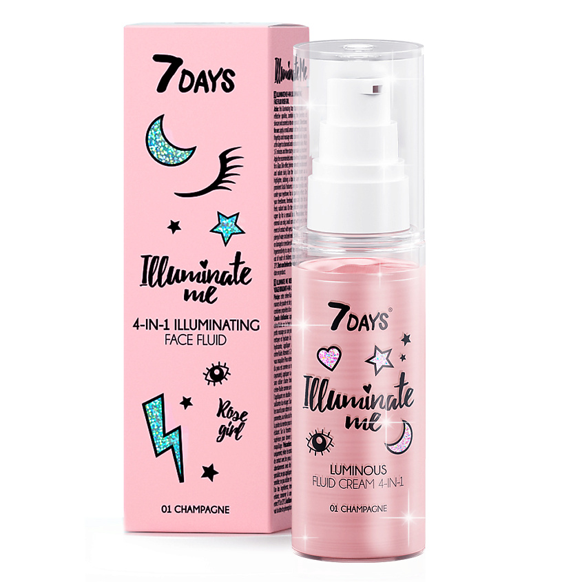 Изображение товара 7DAYS ILLUMINATE ME Сияющий крем-флюид для лица ROSE GIRL, 50 мл