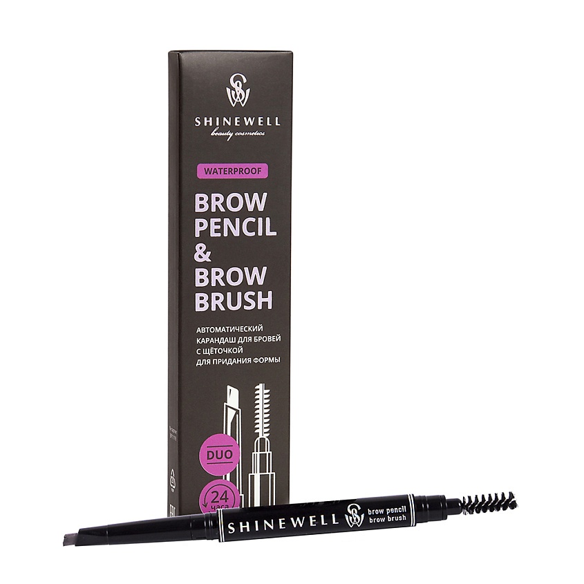 Изображение товара SHINEWELL Карандаш для бровей с щеточкой для придания формы, 1.1 графит