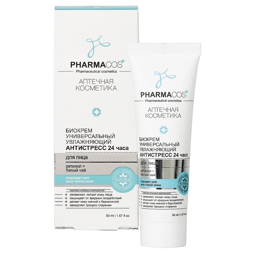 Изображение товара ВИТЭКС Биокрем универсальный увлажняющий Антистресс 24 часа для лица PHARMACos, 50 мл