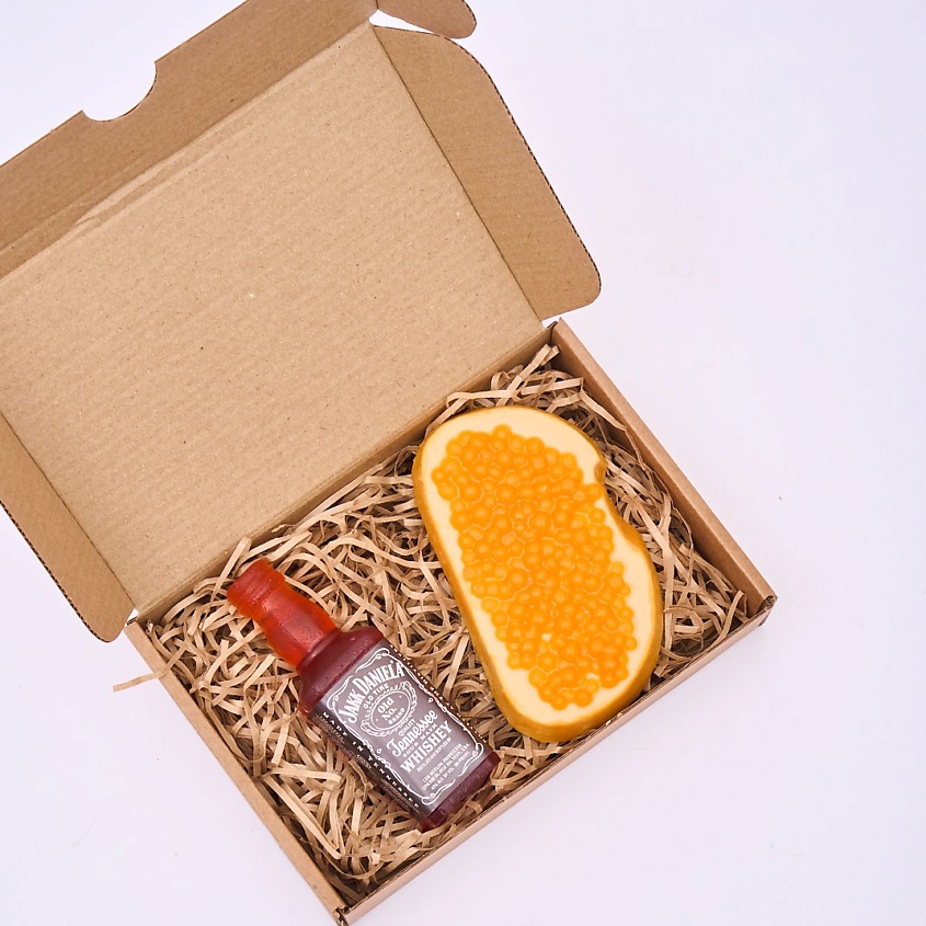 Изображение товара SKUINA Мыло ручной работы Виски и бутерброд с красной икрой, 205 г