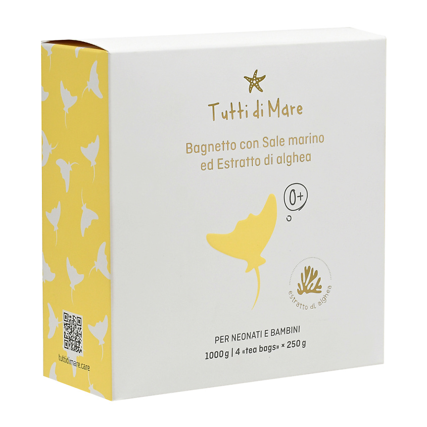 Изображение товара TUTTI DI MARE "Чайные пакетики" с морской солью и экстрактом водоросли для купания малыша, 1000 г