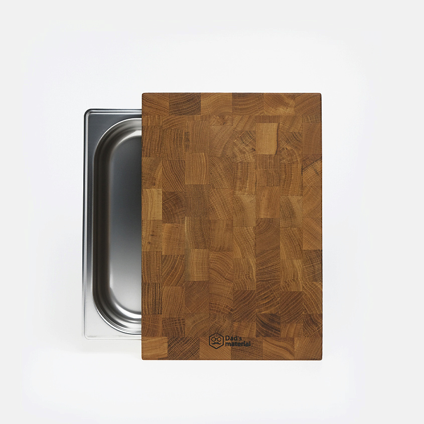 Изображение товара DAD`S MATERIAL Разделочная доска с боковым выдвижным контейнером размер M, 1 шт