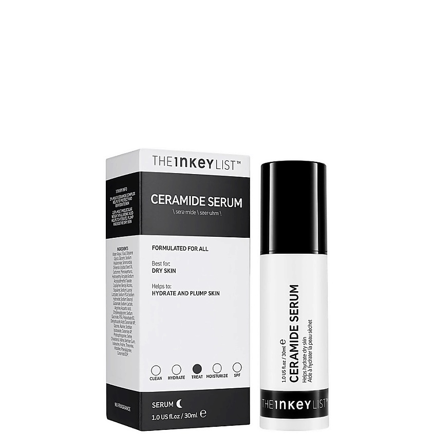 Изображение товара THE INKEY LIST Увлажняющая ночная сыворотка Ceramide Serum, укрепляющая защитный барьер, 30 мл