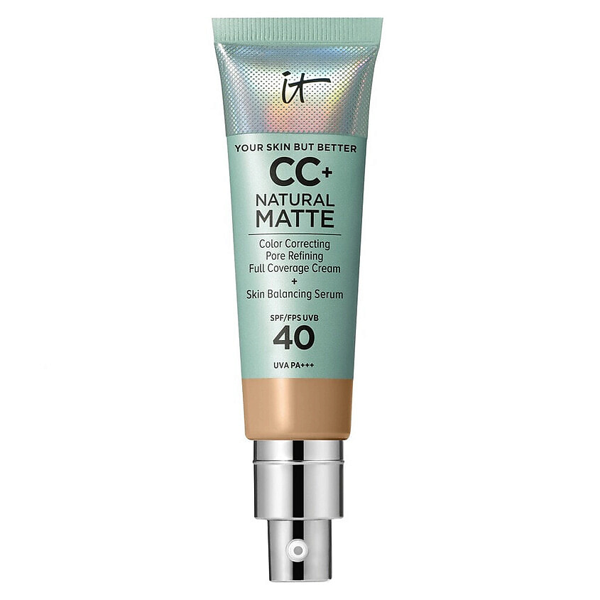 Изображение товара IT COSMETICS CC+ крем с матовым финишем и SPF40 Your Skin But Better Natural Matte, Neutral Tan 1