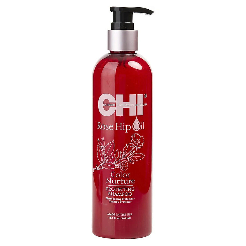 Изображение товара CHI Защитный шампунь для окрашенных волос Rose Hip Oil Color Nurture, 340 мл