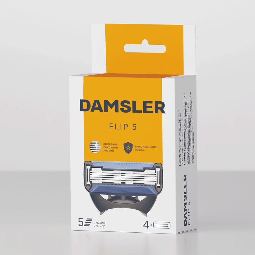 Изображение товара DAMSLER Кассеты Flip5 5 лезвий, 4 шт