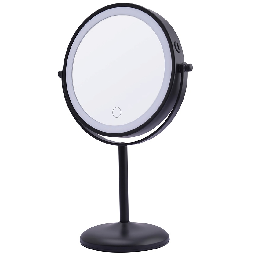 Изображение товара HASTEN Зеркало косметическое настольное с x7 увеличением, подсветкой и диммированием - HAS1824, 1 шт.