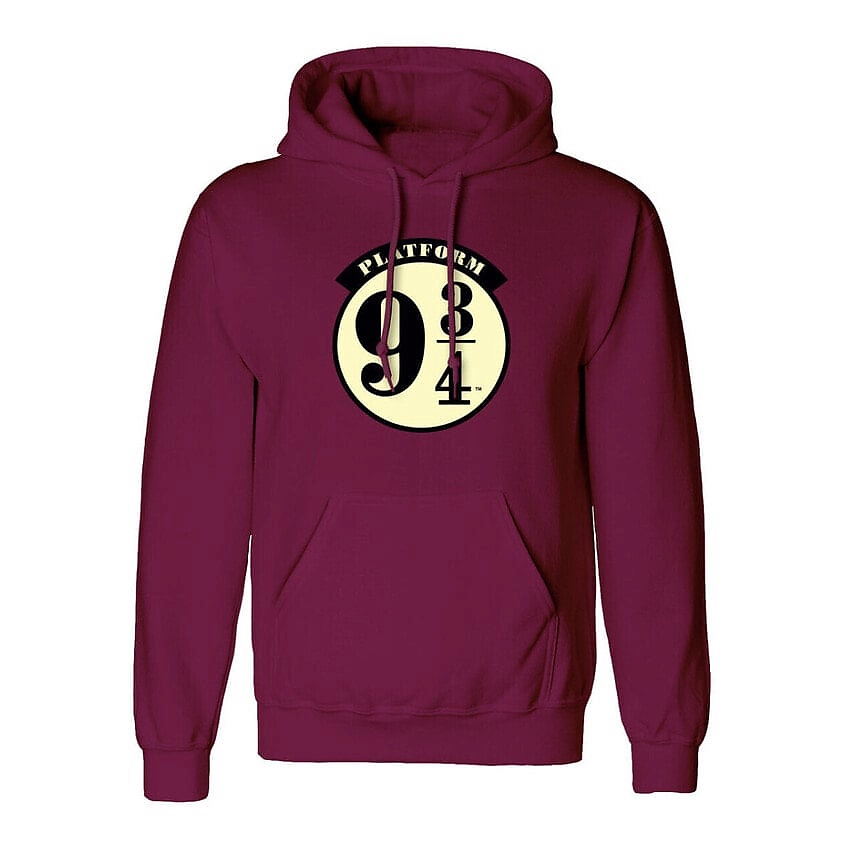 Изображение товара HARRY POTTER Толстовка с капюшоном унисекс Platform 9 and 3 Quarters, цвет: Бордовый, размер: 2XL