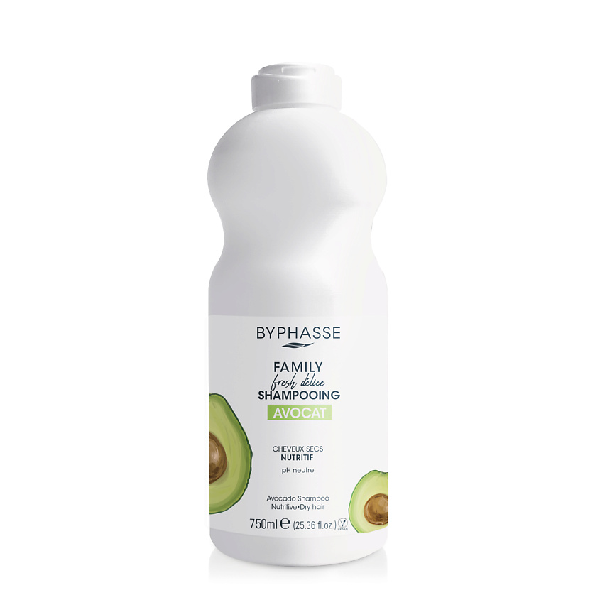 Изображение товара BYPHASSE Шампунь FAMILY FRESH DELICE Авокадо для сухих волос, 750 мл