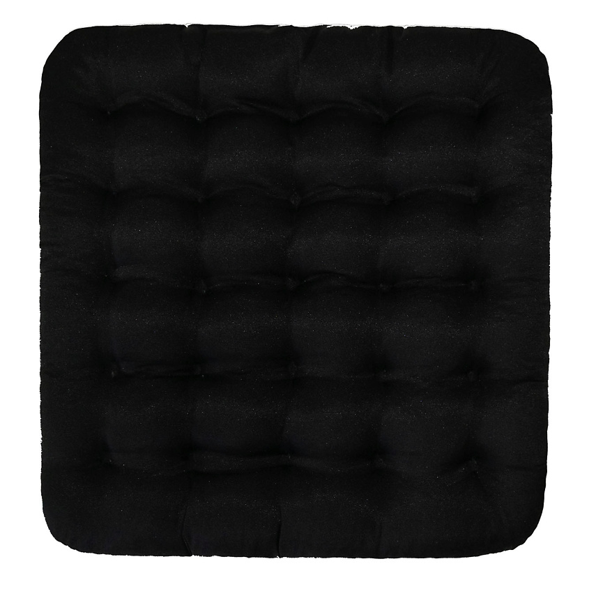 Изображение товара Анатомическая подушка для сиденья с лузгой гречихи Уют черная 40х40 см