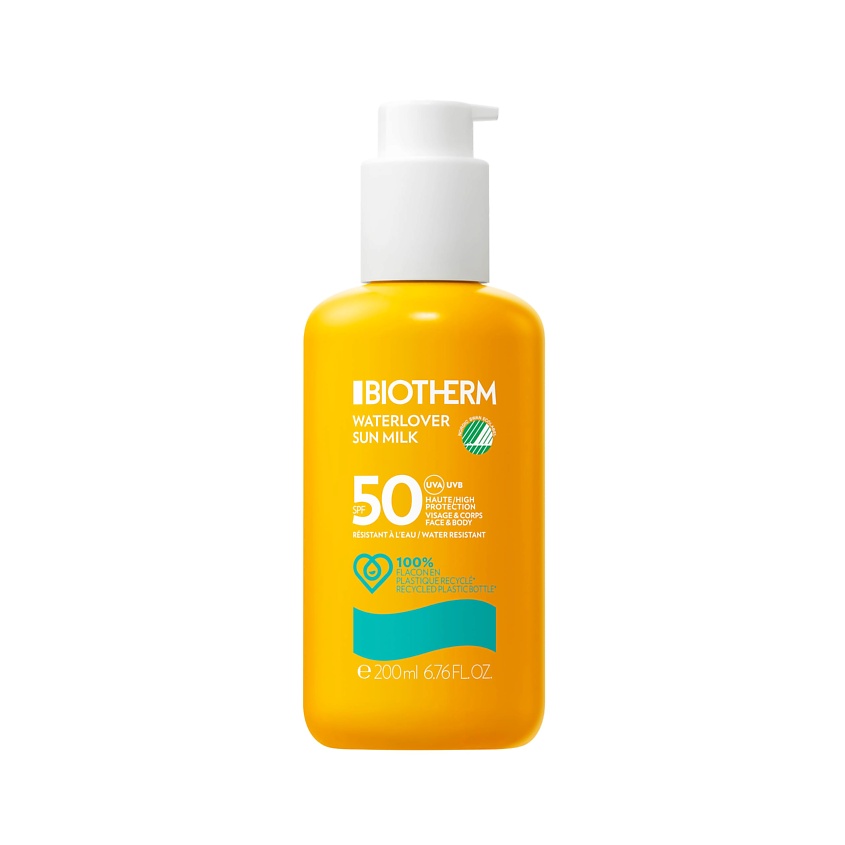 Изображение товара BIOTHERM Водостойкое солнцезащитное молочко для лица и тела Waterlover Sun Milk SPF50, 200 мл