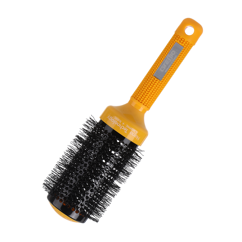 Изображение товара GRESSIO Профессиональная расческа брашинг с ионизацией для укладки, желтый;черный