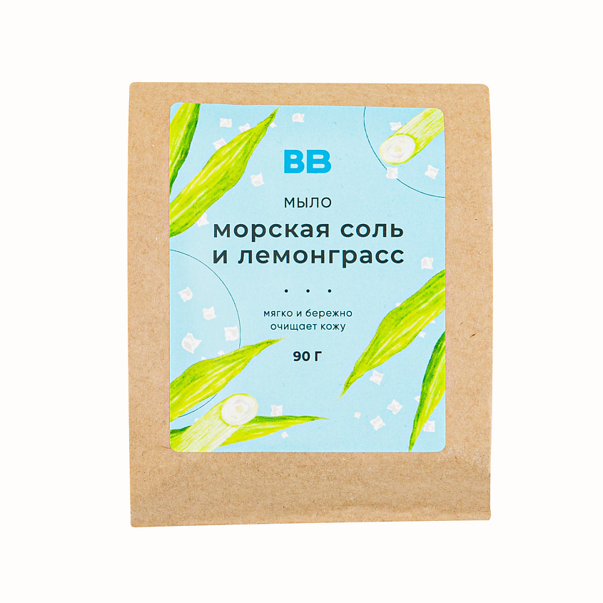 Изображение товара ВКУСВИЛЛ Мыло "Морская соль и лемонграсс", 90 г