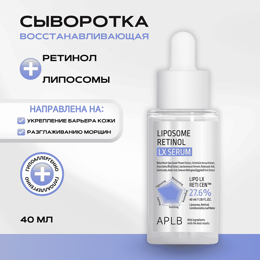 Изображение товара Сыворотка для лица с липосомами и ретинолом Liposome Retinol LX Serum АПЛБ