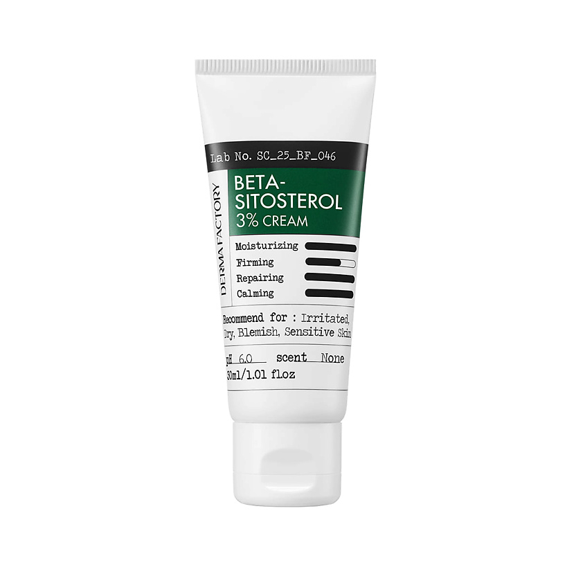 Изображение товара DERMA FACTORY Успокаивающий крем Beta Sitosterol 3% Cream, 1 шт.