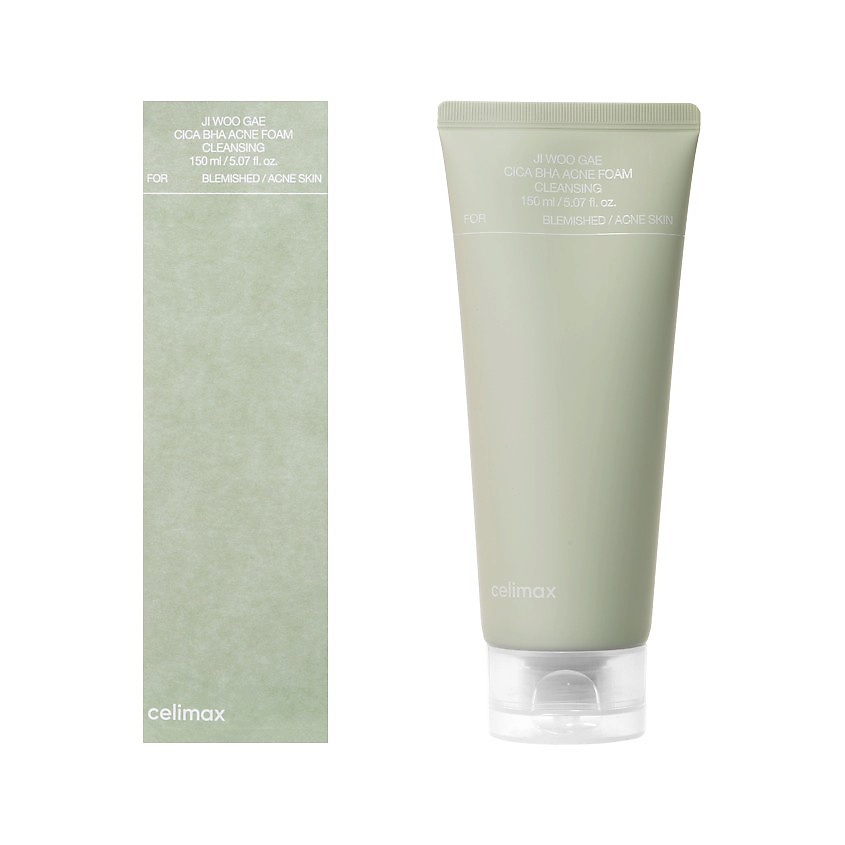 Изображение товара CELIMAX Пенка для умывания JI WOO GAE против несовершенств с BHA-кислотами и центеллой азиатской, 1 шт.