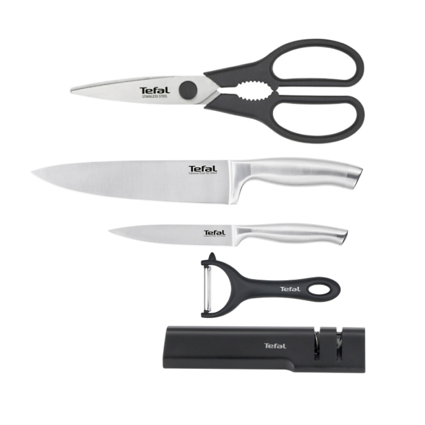 Изображение товара Набор ножей Tefal Ultimate 5 предметов с точилкой и ножницами