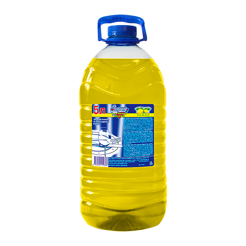 Изображение товара Концентрированное средство для мытья посуды ЗОЛУШКА лимон 5 л