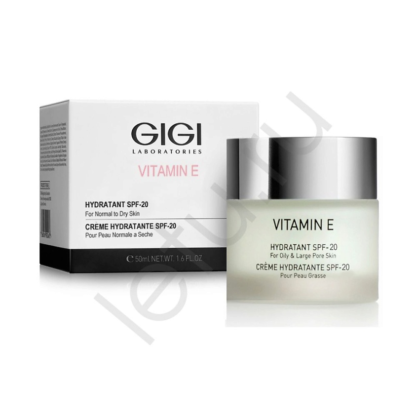 Изображение товара GIGI Увлажняющий крем для нормальной и сухой кожи Vitamin E с SPF-20, 50 мл